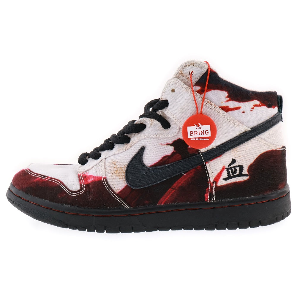 NIKE(ナイキ) 【観賞用 2005年製】DUNK HIGH PRO SB MELVINS/血 305050-103 ダンク メルヴィンス ハイカットスニーカー US9/27cm ホワイト