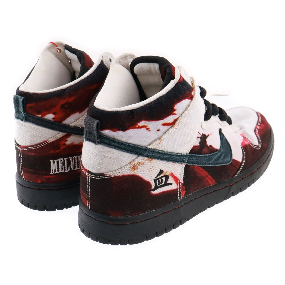 NIKE(ナイキ) 【観賞用 2005年製】DUNK HIGH PRO SB MELVINS/血 305050-103 ダンク メルヴィンス ハイカットスニーカー US9/27cm ホワイト