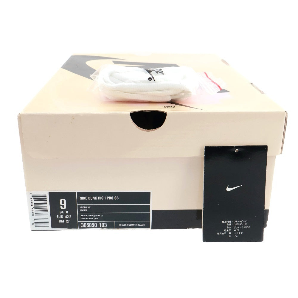 NIKE(ナイキ) 【観賞用 2005年製】DUNK HIGH PRO SB MELVINS/血 305050-103 ダンク メルヴィンス ハイカットスニーカー US9/27cm ホワイト