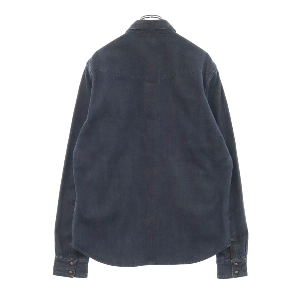 CHROME HEARTS(クロムハーツ) DENIM WESTERN JVPタグ 袖クロスパッチ デニム ウェスタンシャツ 長袖シャツ インディゴ