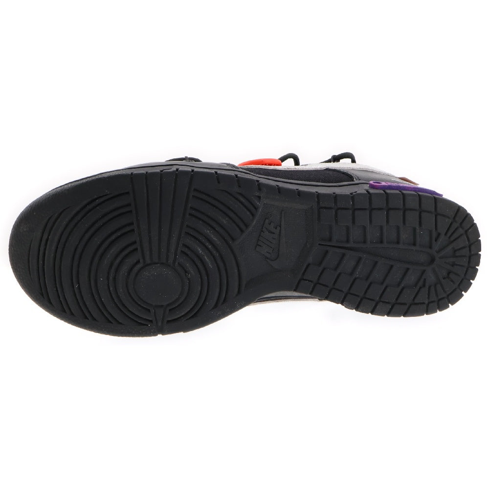 NIKE(ナイキ) ×OFF-WHITE DUNK LOW 1 of 50 Black DM1602-001 50×オフホワイト ダンク ローカットスニーカー ロット50 ブラック US9/27cm