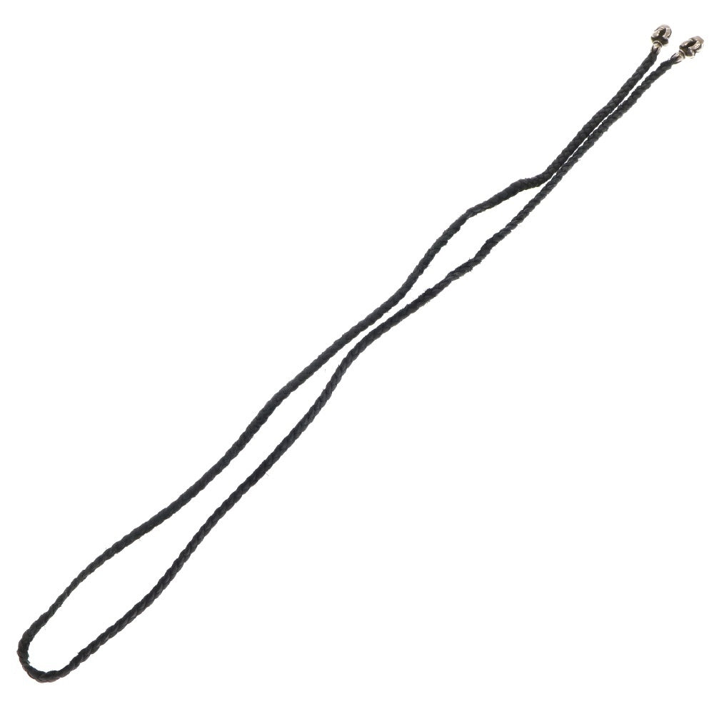 CHROME HEARTS(クロムハーツ) LEATHER BRAID リップアンドタン レザーブレード シルバーネックレス