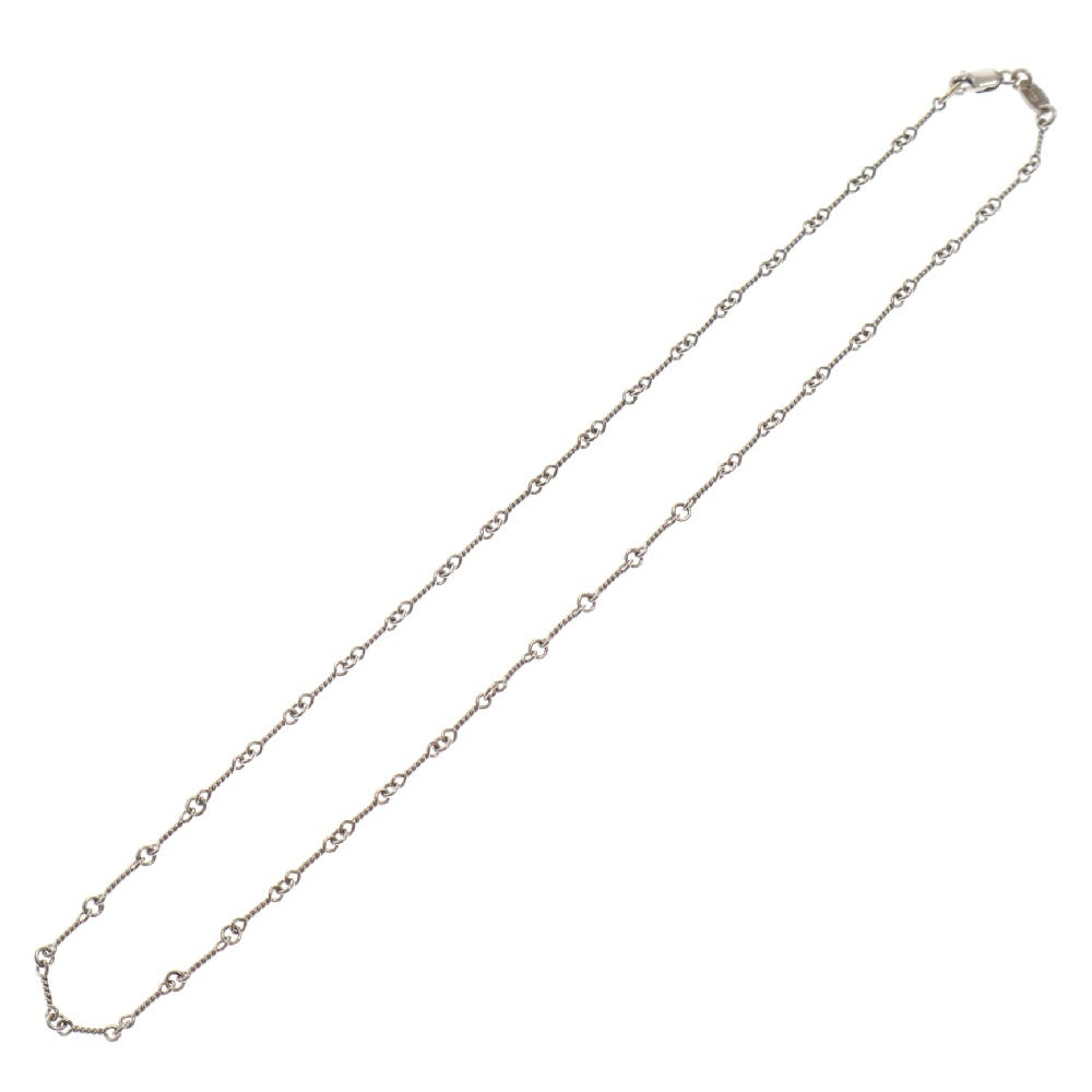 CHROME HEARTS(クロムハーツ) 18KWG NECKCHAIN T/ツイストチェーン16inch ホワイトゴールドネックレス ※国内コピーギャラ付き