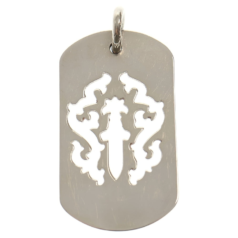 CHROME HEARTS(クロムハーツ) D TAG LRG VINE DAGGER ダガーカットアウトドッグタグ ラージドッグタグネックレストップ