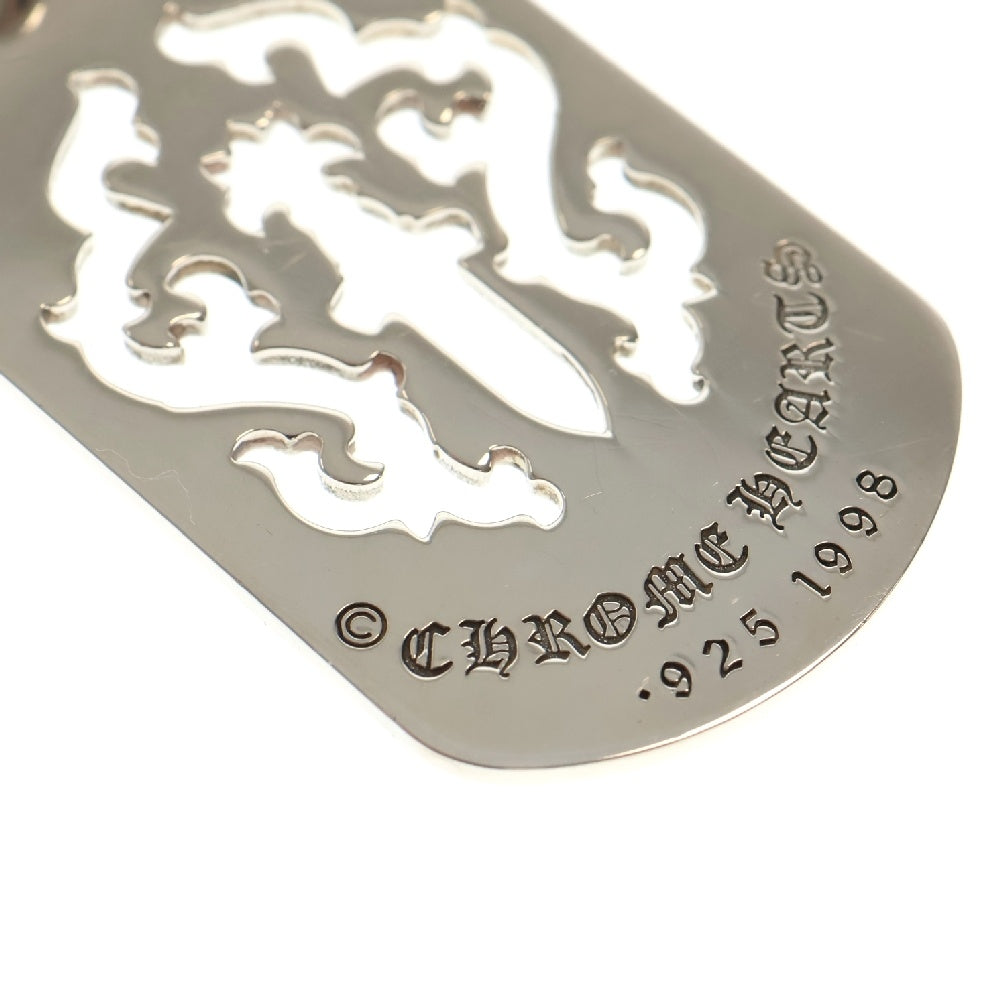 CHROME HEARTS(クロムハーツ) D TAG LRG VINE DAGGER ダガーカットアウトドッグタグ ラージドッグタグネックレストップ