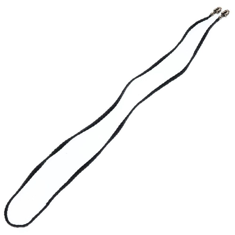 CHROME HEARTS(クロムハーツ) LEATHER BRAID リップアンドタンレザーブレード ネックレス ブラック/シルバー