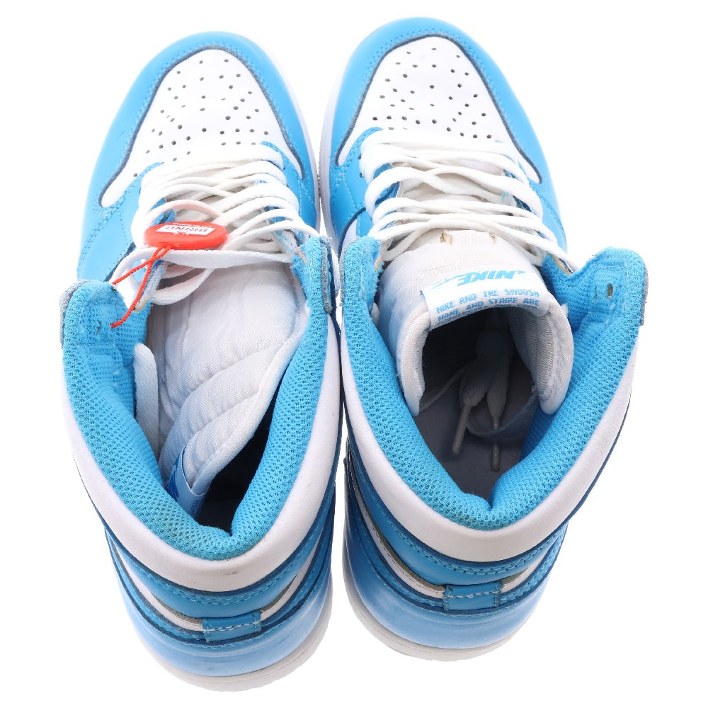NIKE(ナイキ) AIR JORDAN1 RETRO HIGH UNC 555088-117 エアジョーダン1 ノースカロライナ ハイカットスニーカー ブルー/ホワイト US9/27cm