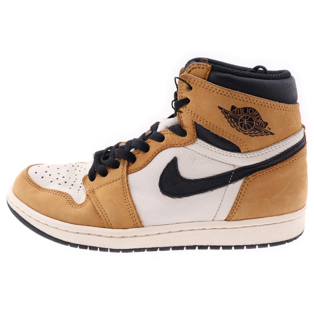 NIKE(ナイキ) AIR JORDAN 1 RETRO HIGH ROOKIE OF THE YEAR 555088-700 エアジョーダン1 ルーキー オブ ザ イヤー ハイカットスニーカー ホワイト/イエロー US8/26cm