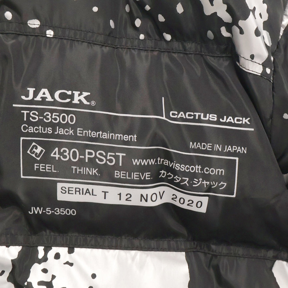 Cactus Jack(カクタスジャック) ×PLAYSTATION SYSTEM REFLECTIVE CJPS-OJ30 PS5 システム リフレクティブ ダウン パファー ブラック