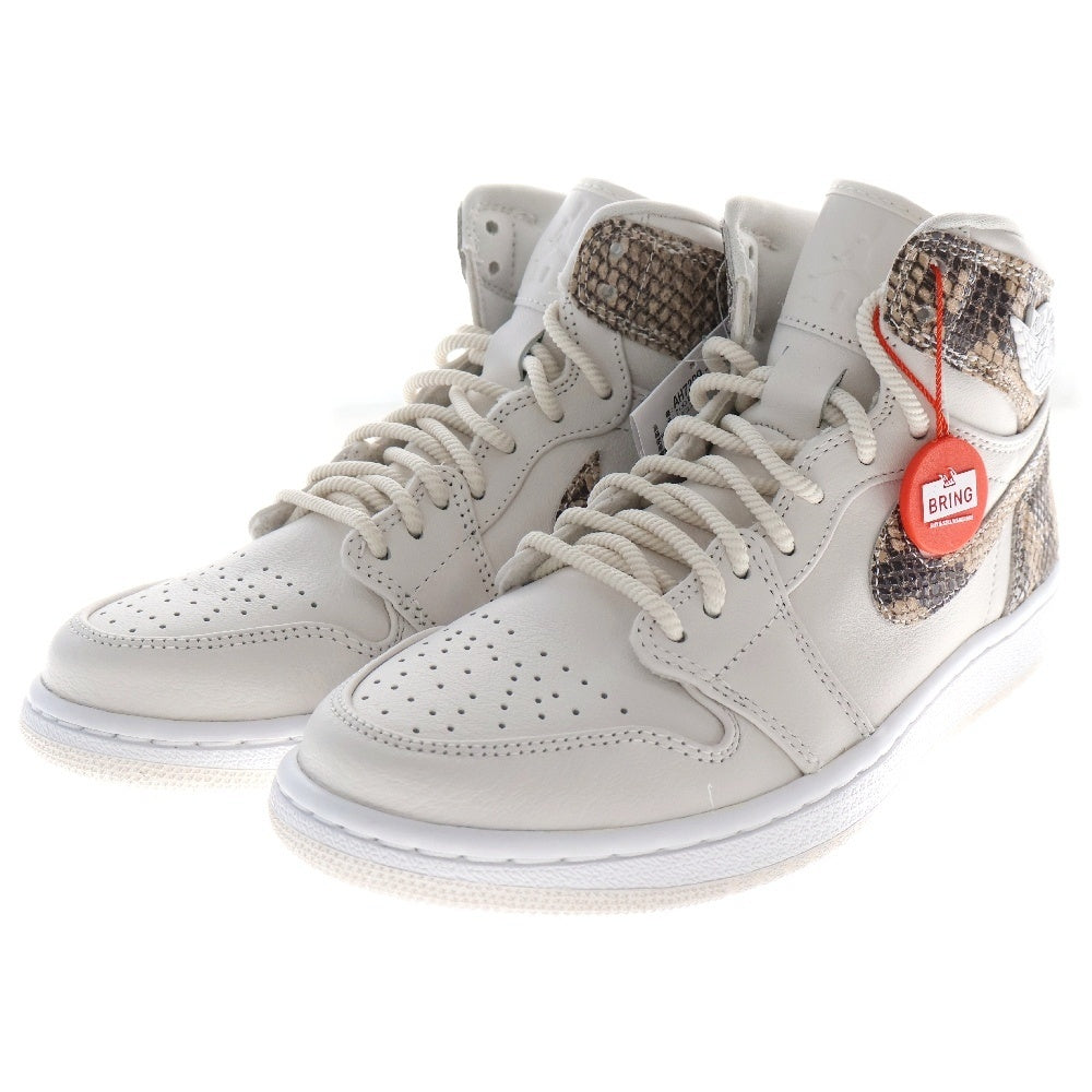 NIKE(ナイキ) ウィメンズ エアジョーダン1 ホワイト スネーク ハイカットスニーカー ホワイト US7.5/24.5cm レディース AH7389-004