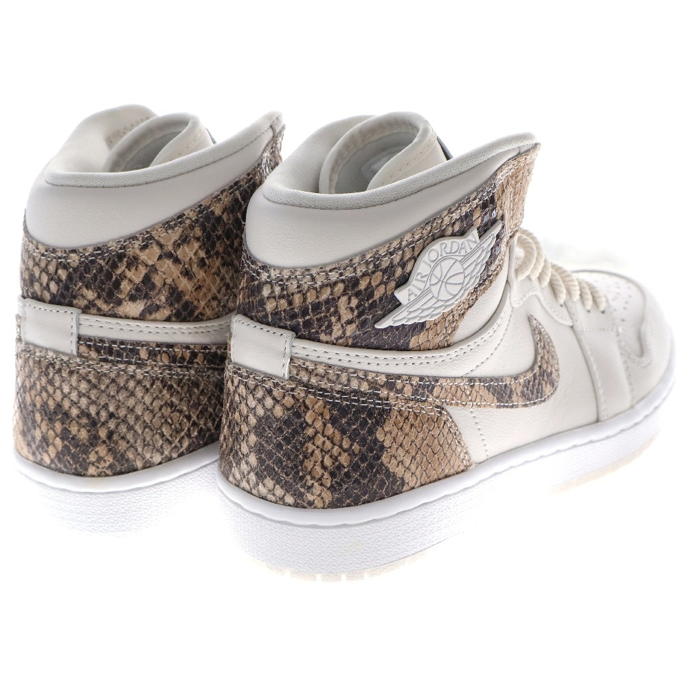 NIKE(ナイキ) ウィメンズ エアジョーダン1 ホワイト スネーク ハイカットスニーカー ホワイト US7.5/24.5cm レディース AH7389-004