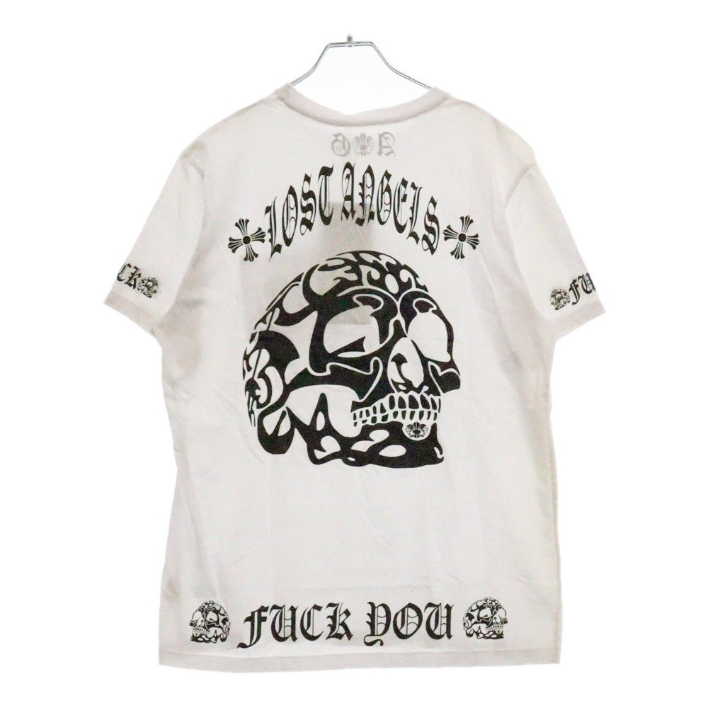 A&G(エーアンドジー) スカルプリント半袖Tシャツ ホワイト