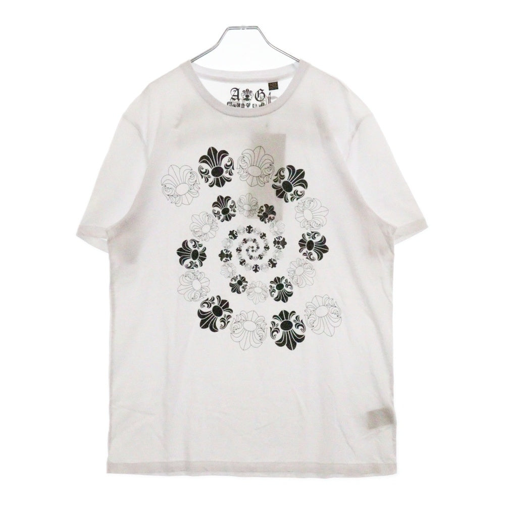 A&G(エーアンドジー) フレアサークルプリント半袖Tシャツ ホワイト