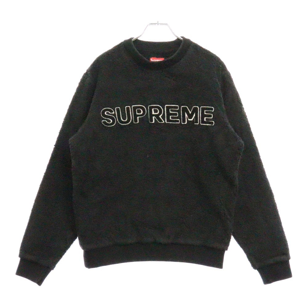 SUPREME(シュプリーム) 17SS Terry Crewneck パイルテリークルーネックトレーナー ブラック