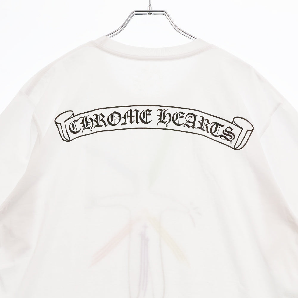 CHROME HEARTS(クロムハーツ) 23AW×Marina Abramovic S/S Tee マリーナ・アブラモヴィッチ RS3クロスグラフィックプリント半袖Tシャツ ホワイト