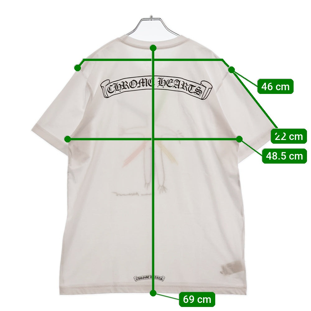 CHROME HEARTS(クロムハーツ) 23AW×Marina Abramovic S/S Tee マリーナ・アブラモヴィッチ RS3クロスグラフィックプリント半袖Tシャツ ホワイト