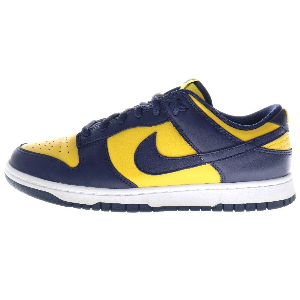 NIKE(ナイキ) DUNK LOW MICHIGAN DD1391-700 ダンク ミシガン ローカットスニーカー ネイビー/イエロー US10/28cm