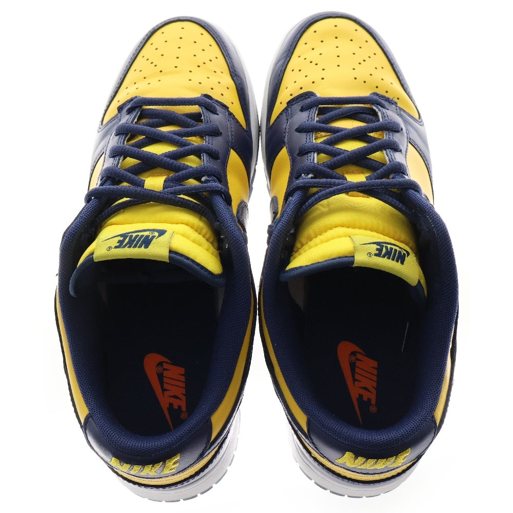 NIKE(ナイキ) DUNK LOW MICHIGAN DD1391-700 ダンク ミシガン ローカットスニーカー ネイビー/イエロー US10/28cm