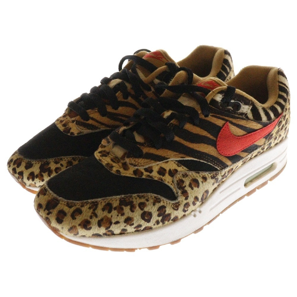 NIKE(ナイキ) ×ATMOS AIR MAX1 DLX ANIMAL PACK/SAFARI AQ0928-700 アトモス エアマックス1 アニマルパック/サファリ ローカットスニーカー マルチ US8.5/26.5cm