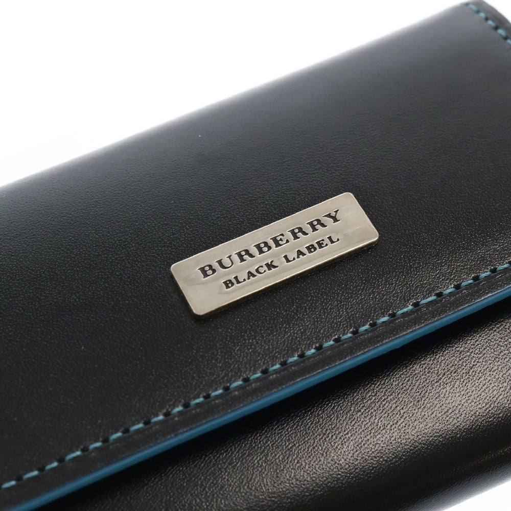 BURBERRY BLACK LABEL(バーバリー ブラックレーベル) フロントロゴプレートキーケース レザーキーケース BKS30-004-09 ブラック
