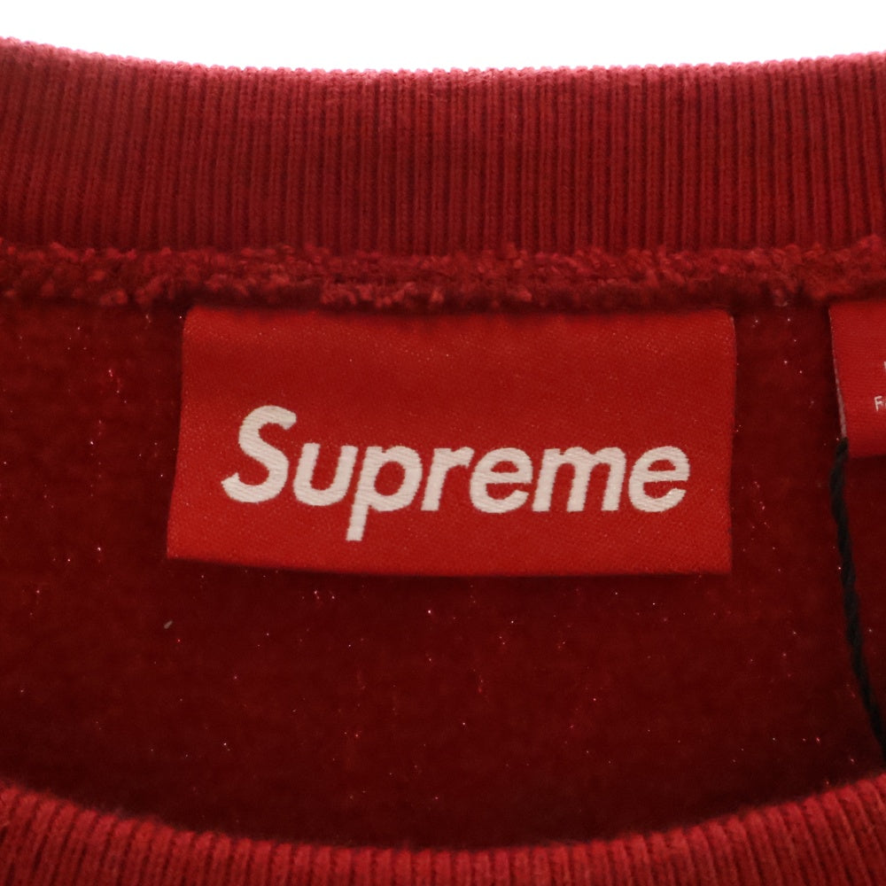 SUPREME(シュプリーム) 25SS Washed Box Logo Crewneck ウォッシュド ボックスロゴクルーネックスウェットトレーナー レッド