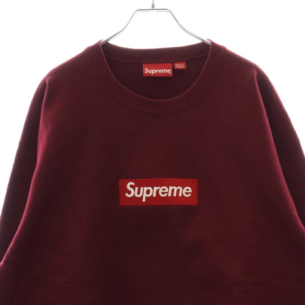 SUPREME(シュプリーム) 22AW Box Logo Sweatshirt ボックスロゴ クルーネックスウェットトレーナー バーガンディ