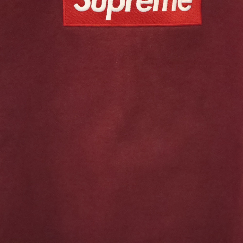 SUPREME(シュプリーム) 22AW Box Logo Sweatshirt ボックスロゴ クルーネックスウェットトレーナー バーガンディ