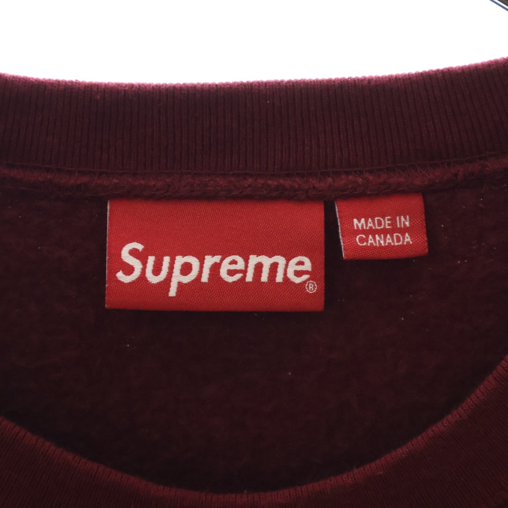 SUPREME(シュプリーム) 22AW Box Logo Sweatshirt ボックスロゴ クルーネックスウェットトレーナー バーガンディ