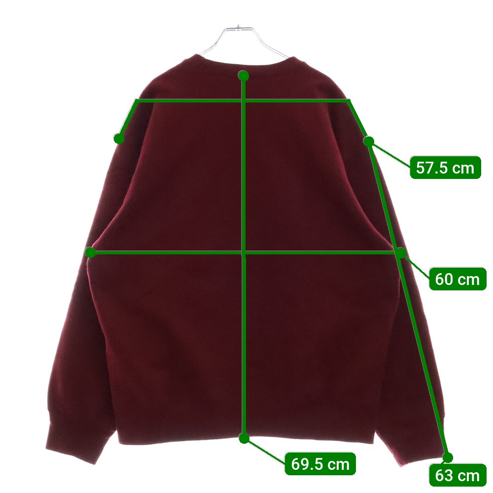 SUPREME(シュプリーム) 22AW Box Logo Sweatshirt ボックスロゴ クルーネックスウェットトレーナー バーガンディ