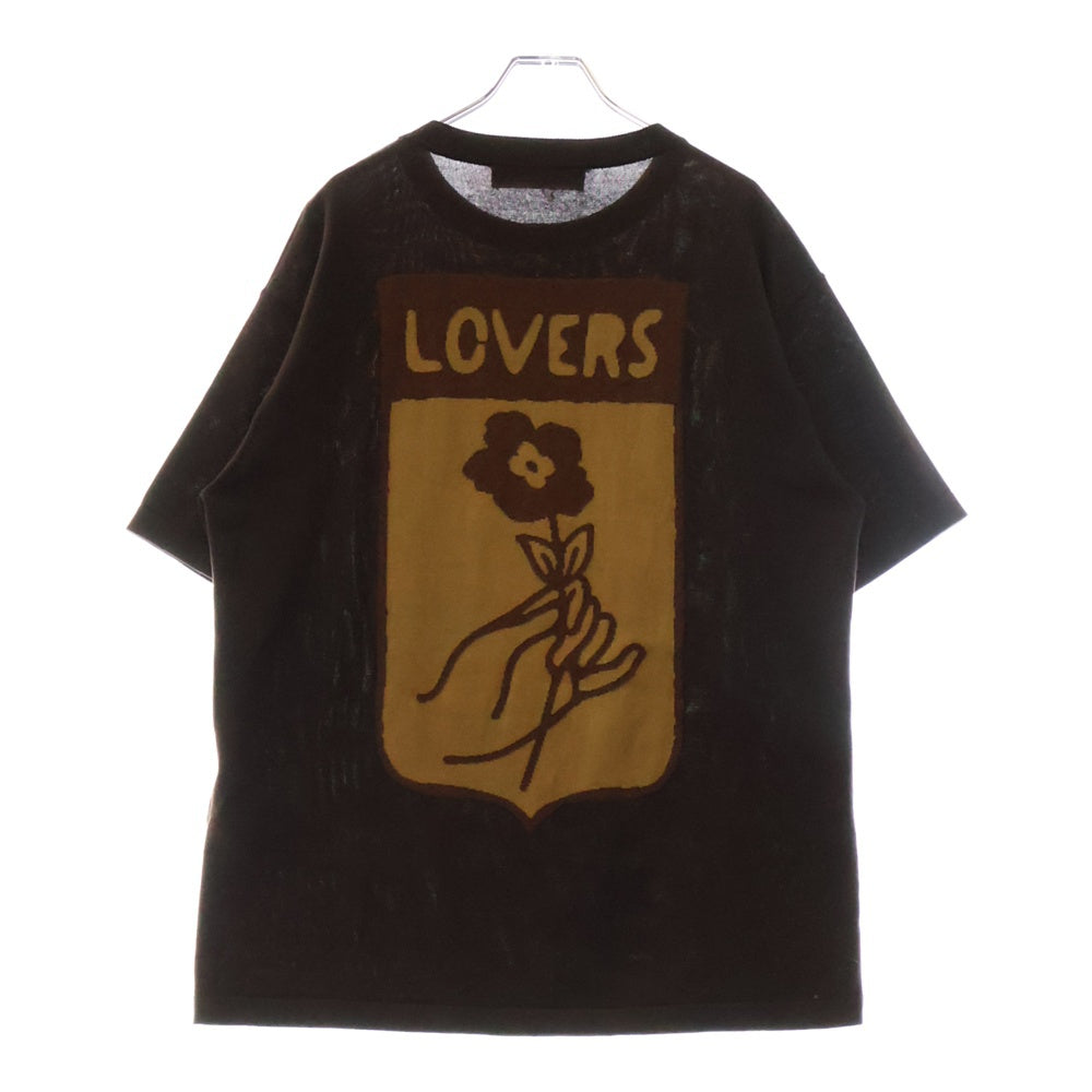 LOUIS VUITTON(ルイヴィトン) 24SS TRUNK トランク クルーネック ニット 半袖Tシャツ カットソー RM241 AUR HQN83W ブラウン