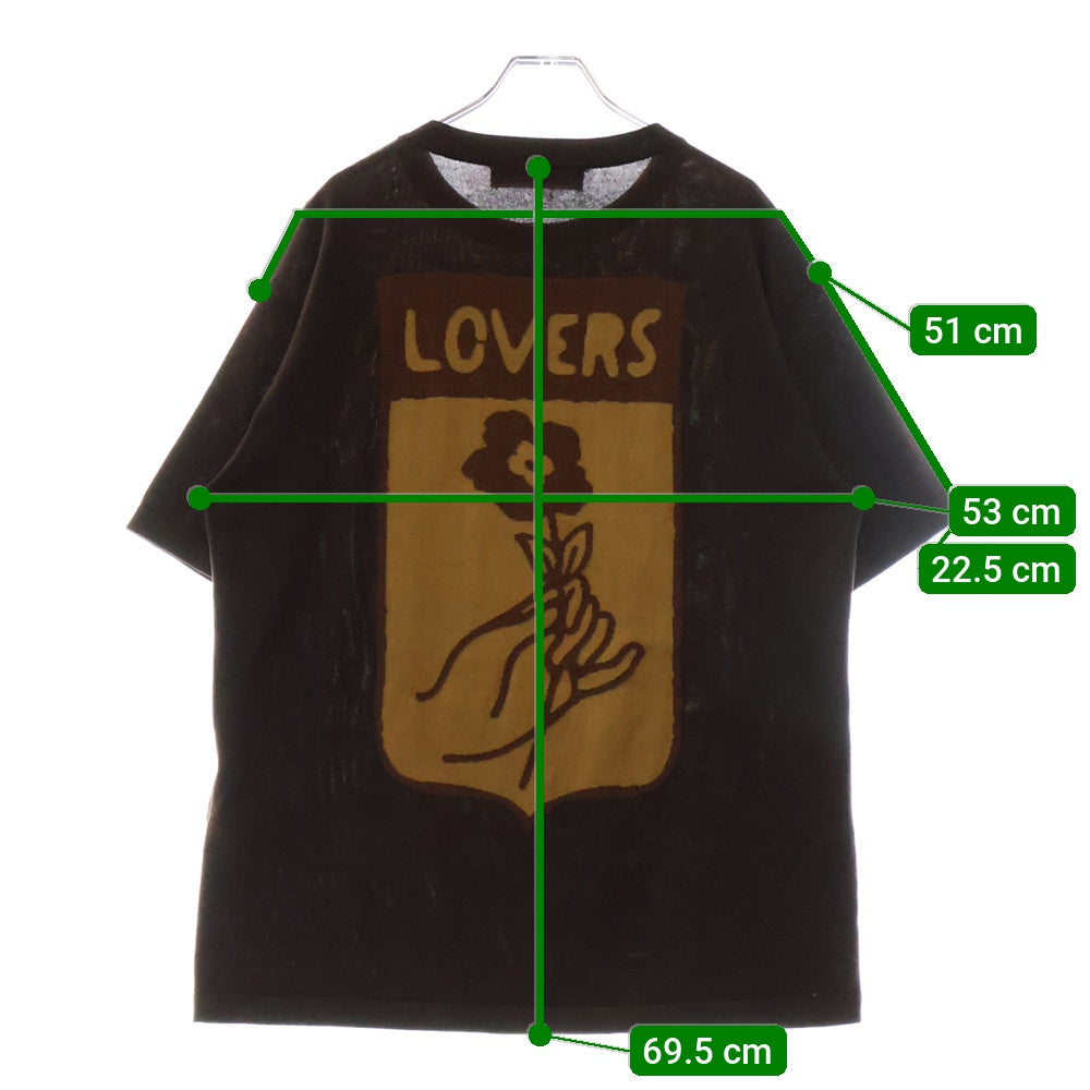 LOUIS VUITTON(ルイヴィトン) 24SS TRUNK トランク クルーネック ニット 半袖Tシャツ カットソー RM241 AUR HQN83W ブラウン