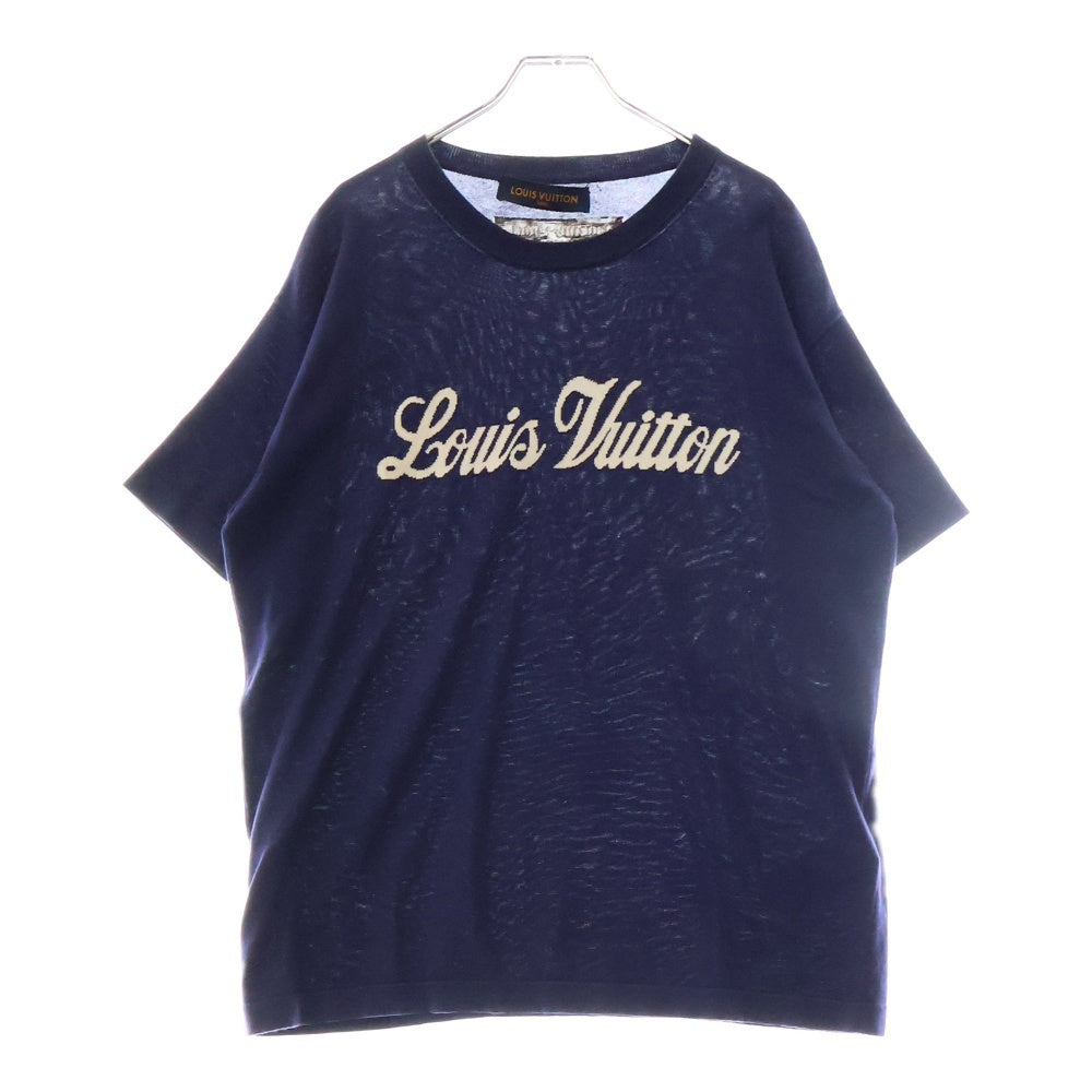 LOUIS VUITTON(ルイヴィトン) 22AW グラフィックショートスリーブニット 半袖Tシャツ ネイビー RM222M JS5 HNN20W