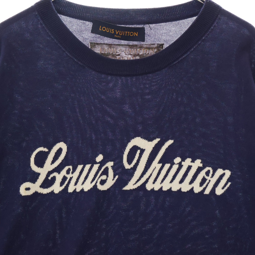 LOUIS VUITTON(ルイヴィトン) 22AW グラフィックショートスリーブニット 半袖Tシャツ ネイビー RM222M JS5 HNN20W