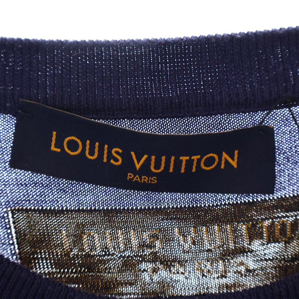 LOUIS VUITTON(ルイヴィトン) 22AW グラフィックショートスリーブニット 半袖Tシャツ ネイビー RM222M JS5 HNN20W