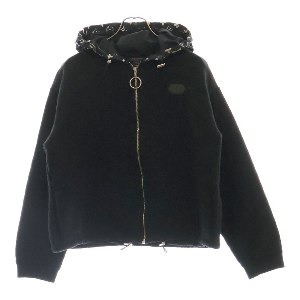 LOUIS VUITTON(ルイヴィトン) 20AW キルティングジップアップパーカー モノグラムフード付きジャケット レディース RW211W FED FJST13 ブラック