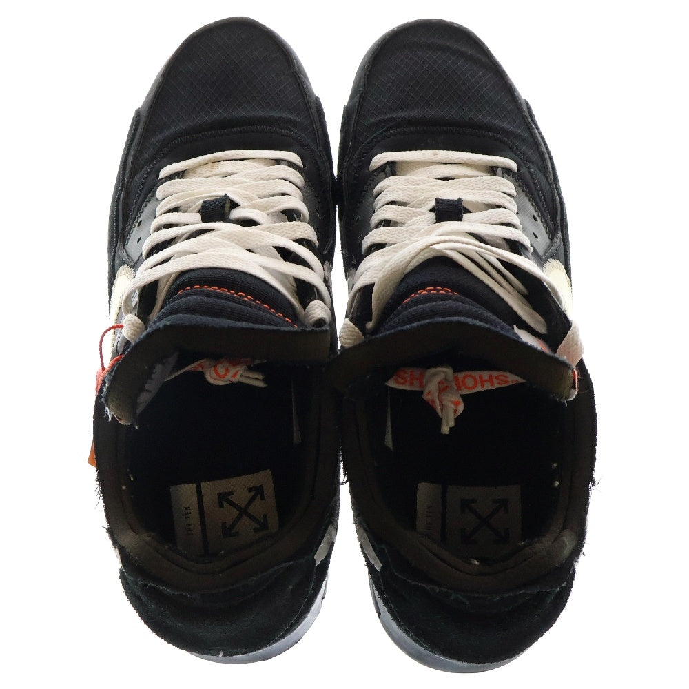 NIKE(ナイキ) ×OFF-WHITE THE 10 AIR MAX 90 オフホワイト ザテン エアマックス ローカットスニーカー ブラック AA7293-001 US10/28cm