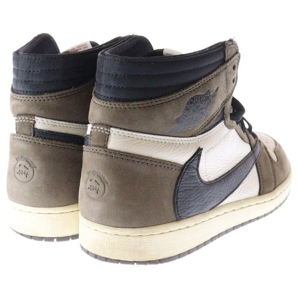 NIKE(ナイキ) ×TRAVIS SCOTT AIR JORDAN 1 RETRO HIGH OG TS SP トラヴィススコット エアジョーダン1 レトロ ハイカットスニーカー CD4487-100 ブラウン US10/28.0cm