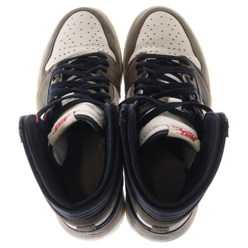 NIKE(ナイキ) ×TRAVIS SCOTT AIR JORDAN 1 RETRO HIGH OG TS SP トラヴィススコット エアジョーダン1 レトロ ハイカットスニーカー CD4487-100 ブラウン US10/28.0cm