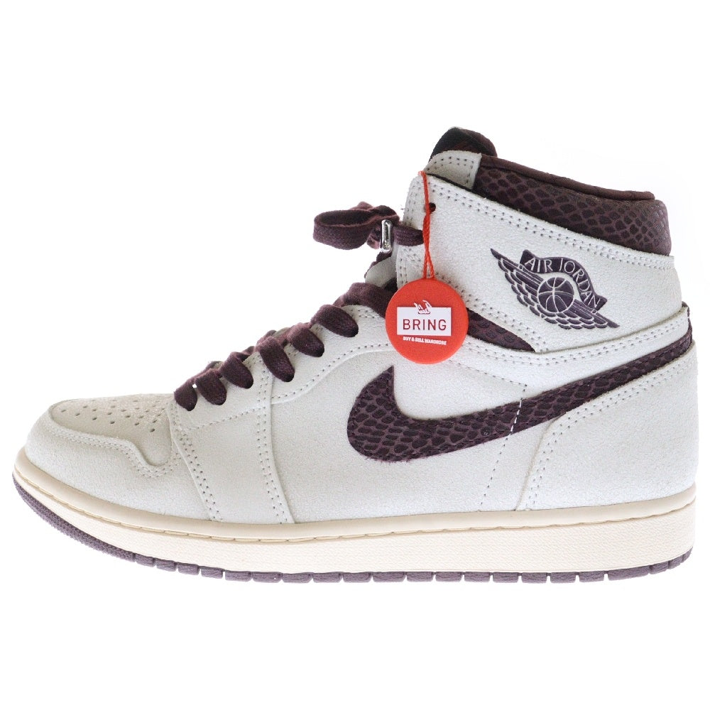 NIKE(ナイキ) ×A MA MANIERE AIR JORDAN 1 RETRO HIGH OG SP アマ マニエール エアジョーダン1 ハイカットスニーカー ホワイト/ブラウン US10/28cm DO7097-100