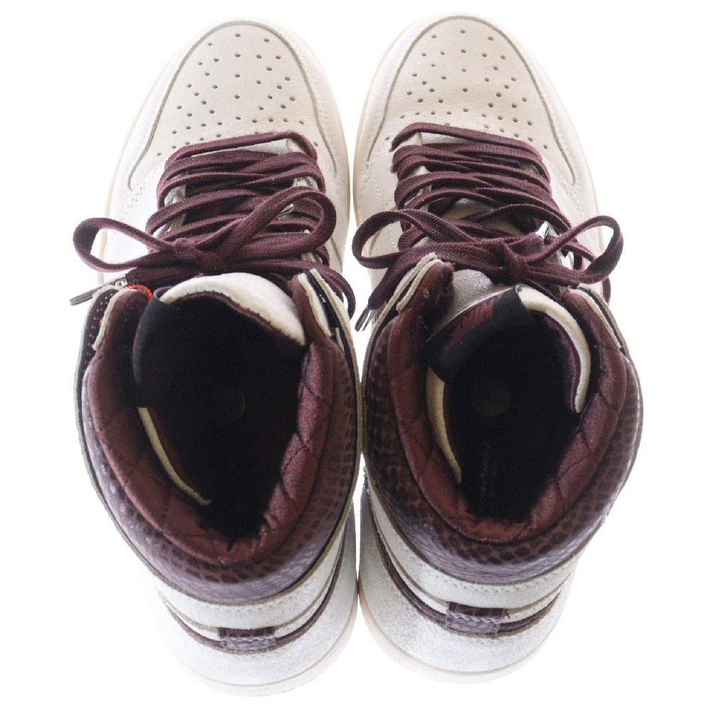 NIKE(ナイキ) ×A MA MANIERE AIR JORDAN 1 RETRO HIGH OG SP アマ マニエール エアジョーダン1 ハイカットスニーカー ホワイト/ブラウン US10/28cm DO7097-100