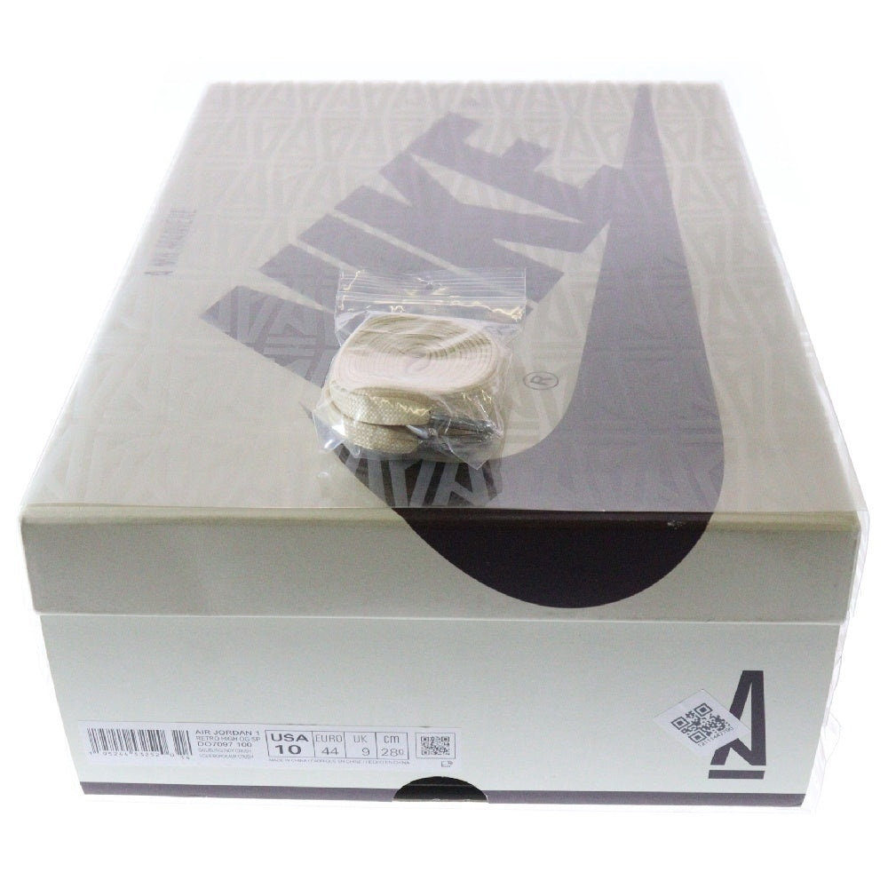 NIKE(ナイキ) ×A MA MANIERE AIR JORDAN 1 RETRO HIGH OG SP アマ マニエール エアジョーダン1 ハイカットスニーカー ホワイト/ブラウン US10/28cm DO7097-100