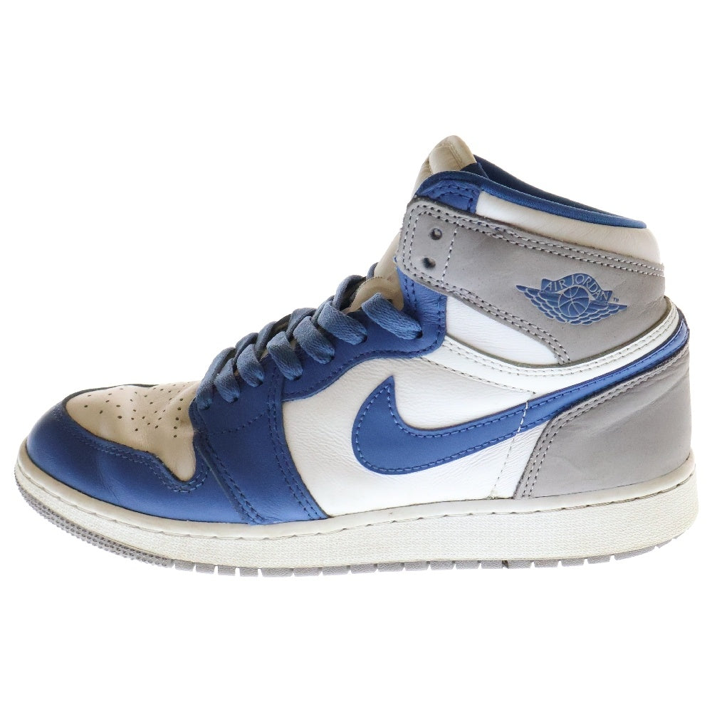 NIKE(ナイキ) AIR JORDAN 1 RETRO HIGH OG GS TRUE BLUE FD1437-410 エアジョーダン1 レトロ ハイ トゥルーブルー ハイカットスニーカー 6.5Y/24.5cm レディース