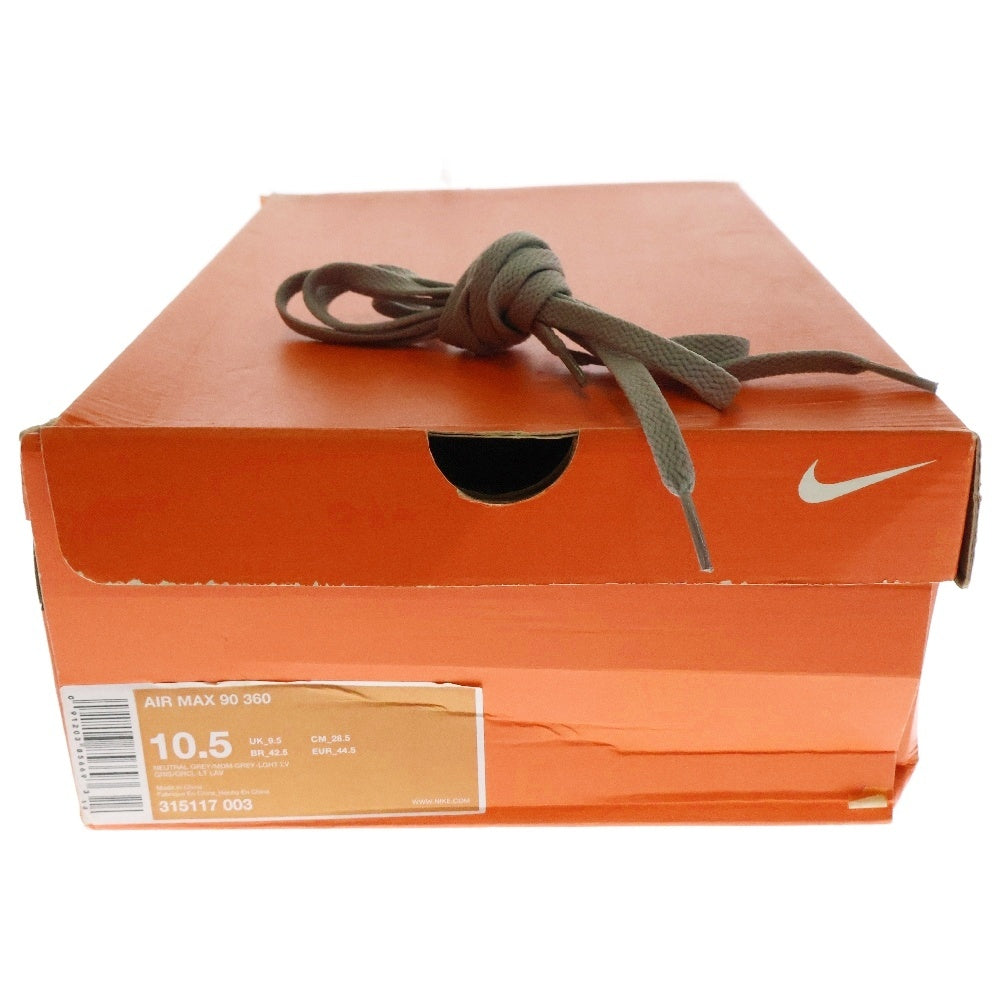 NIKE(ナイキ) 【観賞用2007年製】 AIR MAX 90 360 エアマックス90 360 315117-003 ローカットスニーカー US10.5/28.5cm グレー