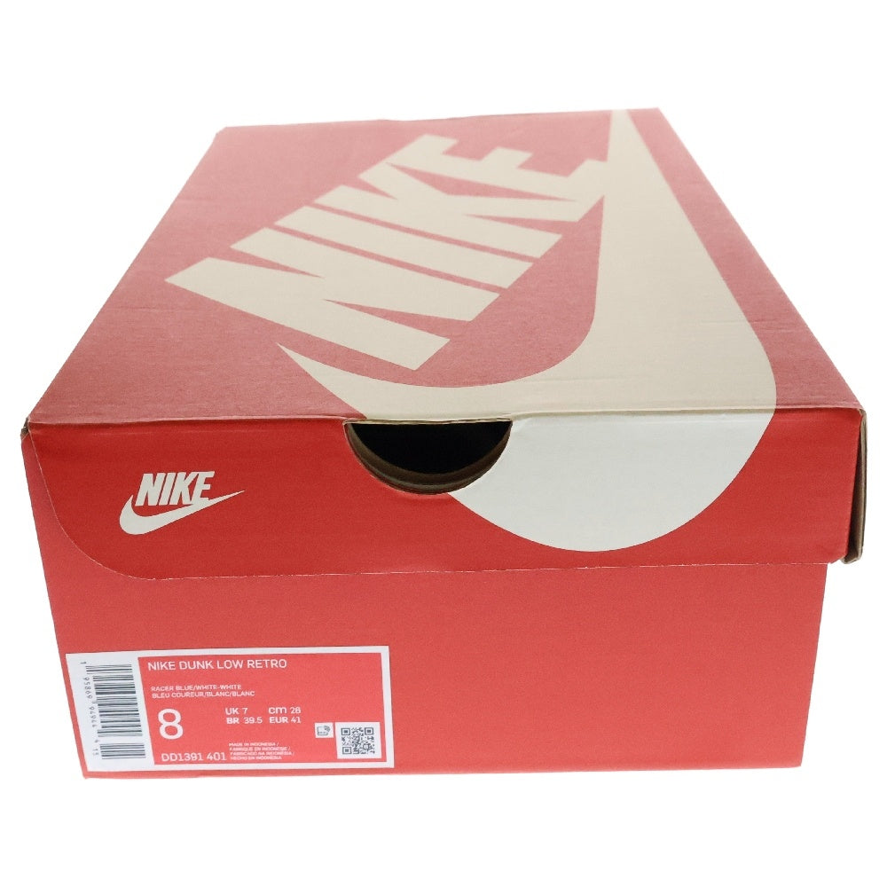 NIKE(ナイキ) DUNK LOW RETRO RACER BLUE DD1391-401 ダンク レトロ レーサーブルー ローカットスニーカー ホワイト/ブルー US8/26.0cm