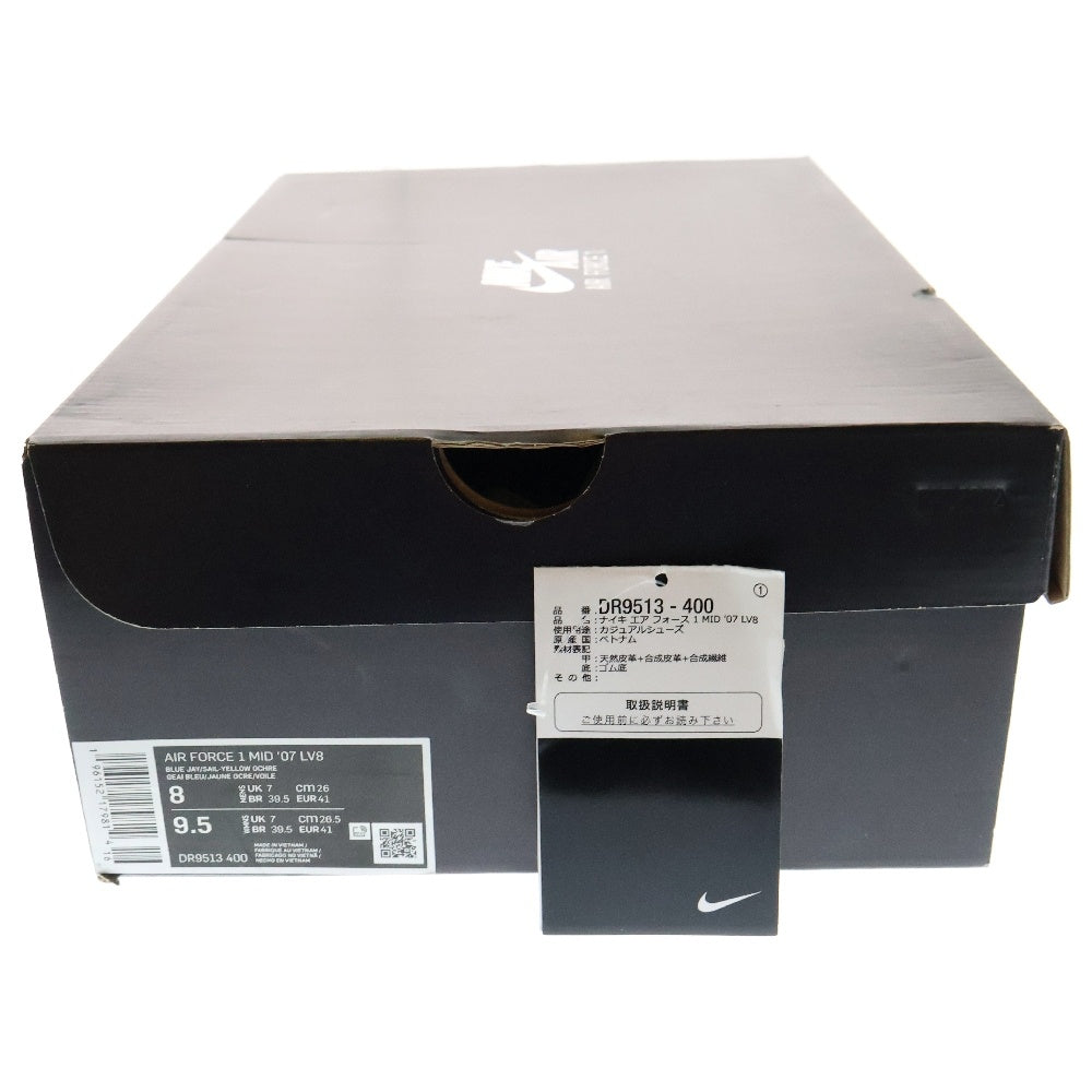 NIKE(ナイキ) AIR FORCE 1 MID 07 LV8 DR9513-400 エアフォース1 ミッドカットスニーカー ブルー US8/26.0cm