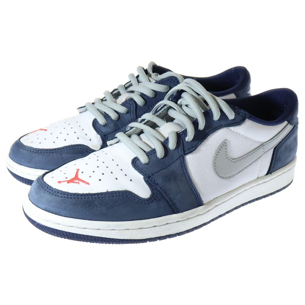 NIKE SB(ナイキエスビー) SB AIR JORDAN 1 LOW QS CJ7891-400 エアジョーダン ワン ロー クイックストライク ローカットスニーカー ホワイト/ネイビー US7.5/25.5cm