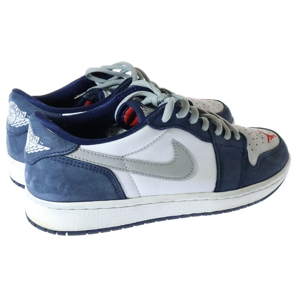 NIKE SB(ナイキエスビー) SB AIR JORDAN 1 LOW QS CJ7891-400 エアジョーダン ワン ロー クイックストライク ローカットスニーカー ホワイト/ネイビー US7.5/25.5cm