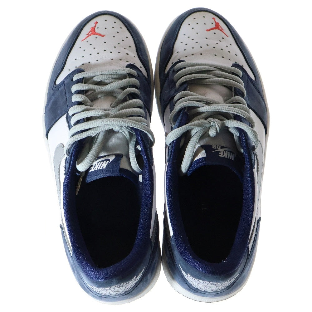 NIKE SB(ナイキエスビー) SB AIR JORDAN 1 LOW QS CJ7891-400 エアジョーダン ワン ロー クイックストライク ローカットスニーカー ホワイト/ネイビー US7.5/25.5cm