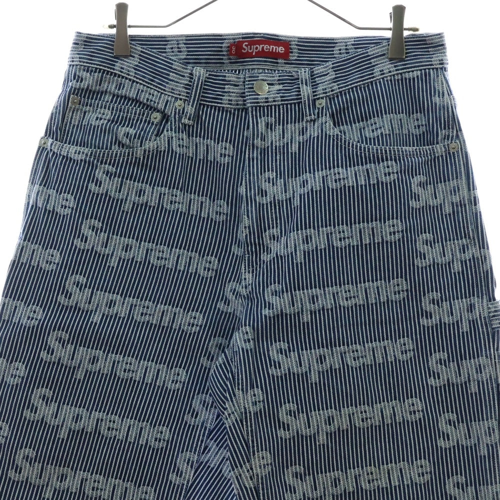 SUPREME(シュプリーム) 24SS Denim Painter Pant Stripe デニムペインターパンツ ストライプパンツ ホワイト/インディゴ