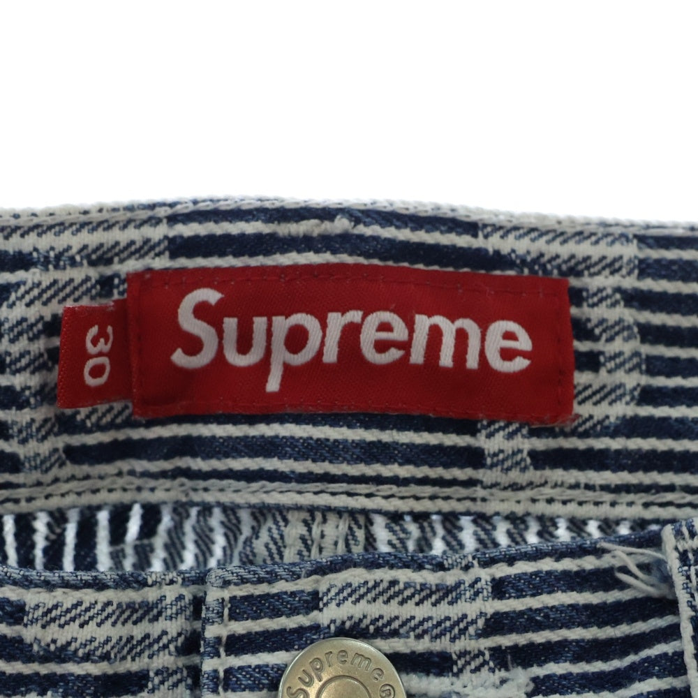 SUPREME(シュプリーム) 24SS Denim Painter Pant Stripe デニムペインターパンツ ストライプパンツ ホワイト/インディゴ